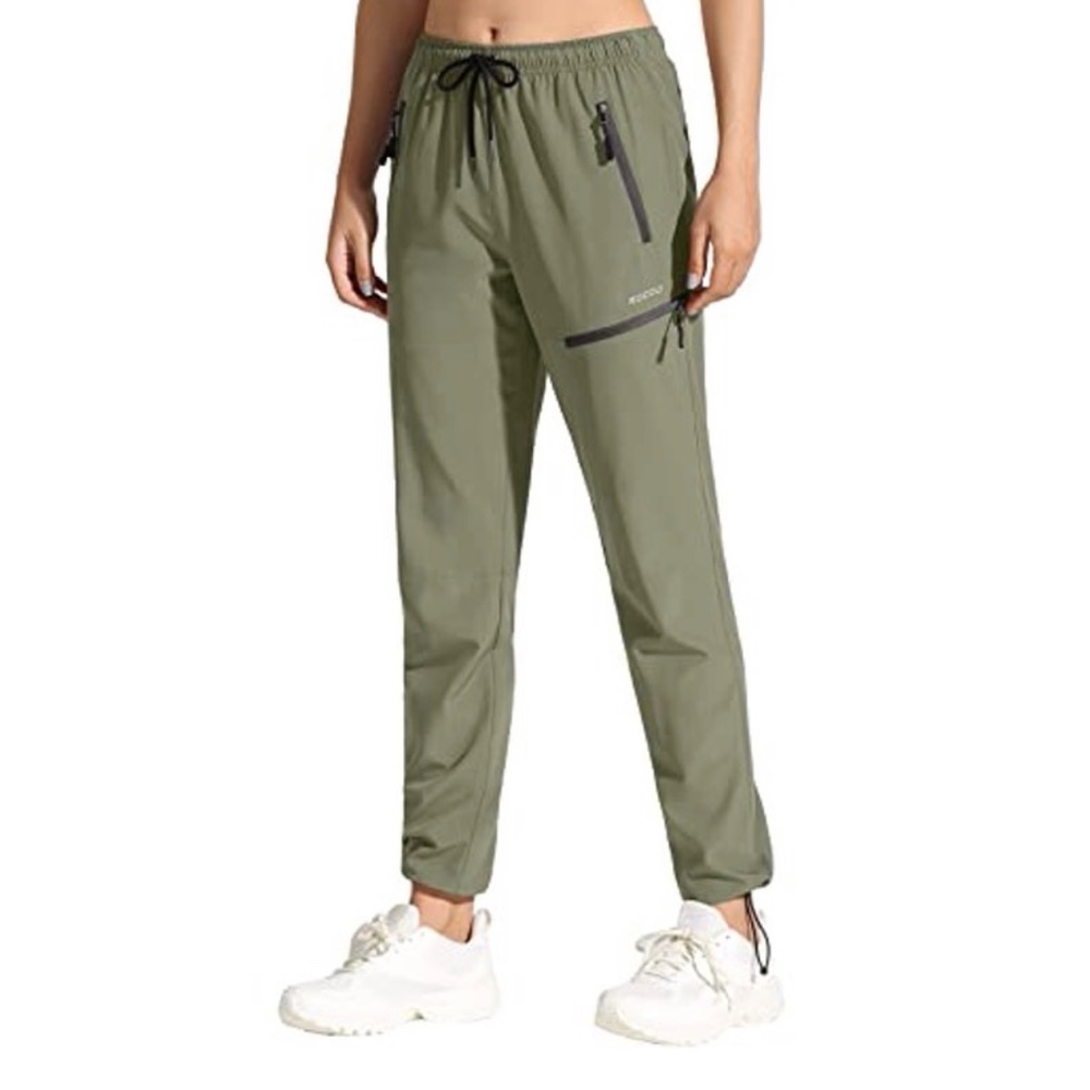 Mocoly Activewear Elastic Waist Drawstring Hiking Joggers Pants UPF 50+